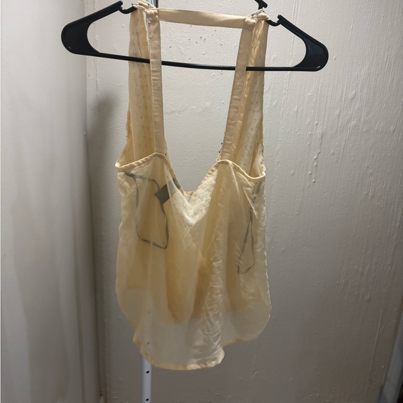 BKE Cream and Blue Dotted Tank Top - Picture 7 of 10